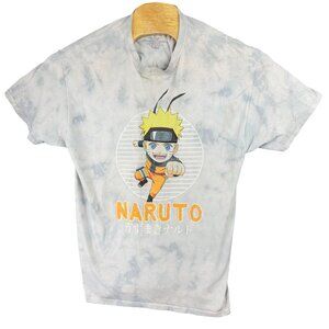 Naruto Shippuden Tie-Dye T-Shirt Men L Graphic Print Short Sleeve 2007